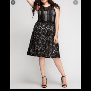 Lane Bryant lace overlay dress NWT